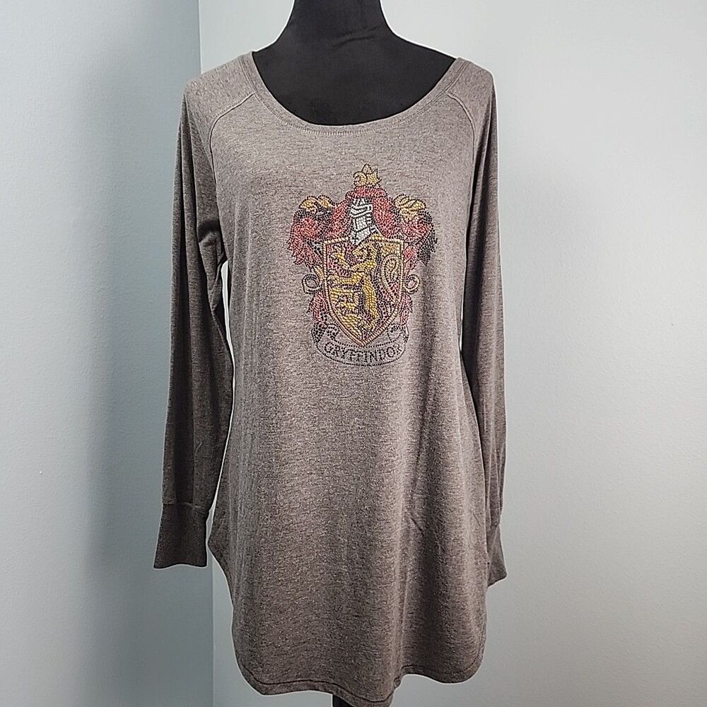 Universal Studios Gryffindor Harry Potter Rhinestone Studded Shirt Size XL